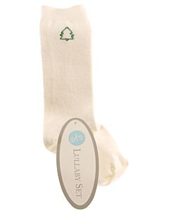 LULLABY SET  WHITE   EMBROIDERED SOCKS