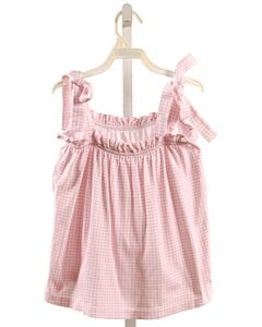 JAMES & LOTTIE  PINK  GINGHAM  SLEEVELESS SHIRT