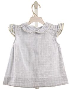 ALICE KATHLEEN  LT BLUE SEERSUCKER GINGHAM  SHIRT-SS