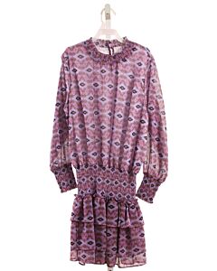 PLEAT.  PURPLE   SMOCKED DRESS