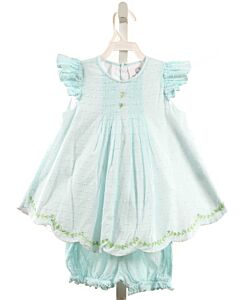 THE PROPER PEONY  AQUA  SWISS DOT EMBROIDERED 2-PIECE OUTFIT