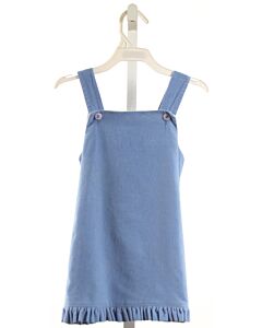 RAGSLAND  BLUE CORDUROY   DRESS WITH RUFFLE
