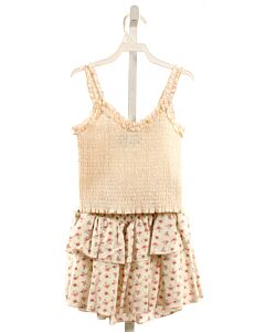 KATIEJNYC  IVORY  FLORAL SMOCKED 2-PIECE OUTFIT