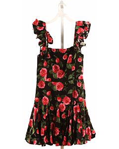 ALICE + OLIVIA  BLACK  FLORAL  PARTY DRESS
