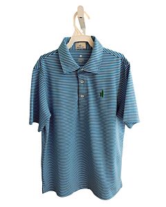 JOHNNIE-O  BLUE  STRIPED  KNIT SS SHIRT