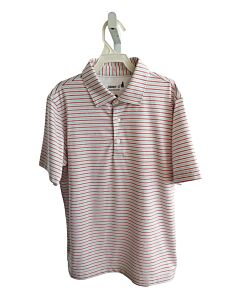 JOHNNIE-O  PINK  STRIPED  KNIT SS SHIRT