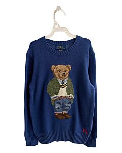POLO BY RALPH LAUREN  BLUE   EMBROIDERED SWEATER