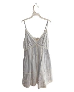 LOVESHACKFANCY  BLUE  STRIPED  DRESS WITH LACE TRIM