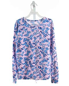 LILLY PULITZER  BLUE  PRINT  LOUNGEWEAR WITH PICOT STITCHING