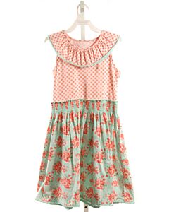 SERENDIPITY  PINK  FLORAL SMOCKED KNIT DRESS