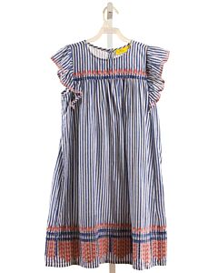 ROBERTA ROLLER RABBIT  BLUE  STRIPED EMBROIDERED DRESS