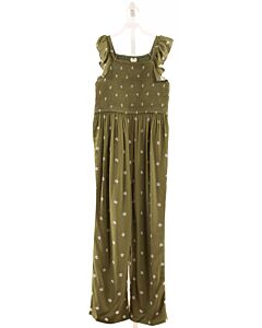 CREWCUTS  GREEN  FLORAL SMOCKED ROMPER