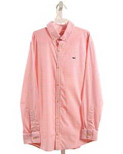 VINEYARD VINES  PINK  GINGHAM  DRESS SHIRT