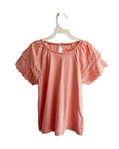 MINI BODEN  PINK    KNIT SS SHIRT WITH EYELET TRIM