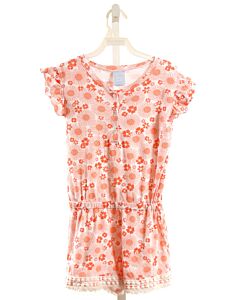 BELLA BLISS  ORANGE KNIT FLORAL  ROMPER