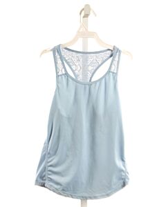ZYIA ACTIVE  LT BLUE    KNIT TANK WITH LACE TRIM