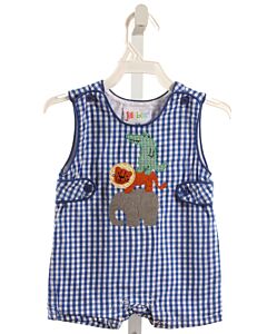 JELLYBEANS  BLUE  GINGHAM APPLIQUED JON JON