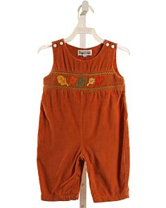 ROYAL CHILD  ORANGE CORDUROY  SMOCKED LONGALL