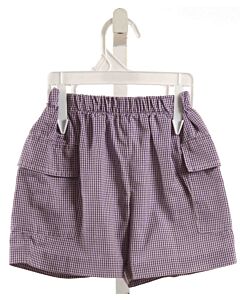 NO TAG  PURPLE  GINGHAM  SHORTS