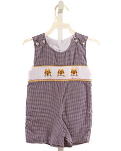 KREWE  PURPLE  GINGHAM SMOCKED JON JON