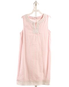 VINEYARD VINES  PINK SEERSUCKER STRIPED  DRESS