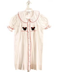 BENOIT & MATISSE  WHITE   SMOCKED DRESS