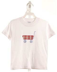 RED BEANS  WHITE   APPLIQUED T-SHIRT