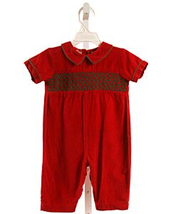 ROYAL CHILD  RED CORDUROY  SMOCKED LONGALL