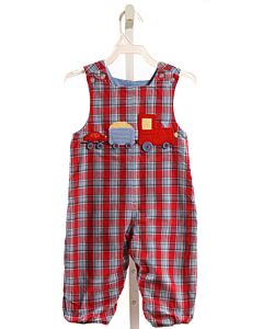 BAILEY BOYS  RED  PLAID APPLIQUED LONGALL
