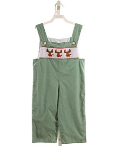 MOM & ME  GREEN  GINGHAM SMOCKED LONGALL