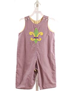 LE ZA ME  PURPLE  GINGHAM APPLIQUED LONGALL