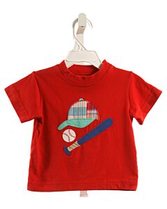 KELLY'S KIDS  RED   APPLIQUED KNIT SS SHIRT