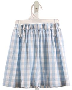 NO TAG  LT BLUE  GINGHAM  SHORTS