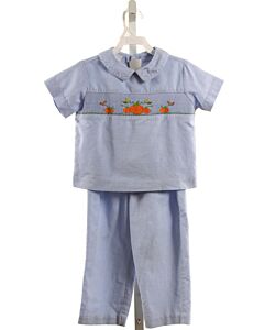 SMOCKED AUCTIONS  CHAMBRAY   SMOCKED 2-PIECE OUTFIT