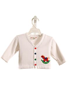 HOUSE OF HATTEN  WHITE   APPLIQUED CARDIGAN