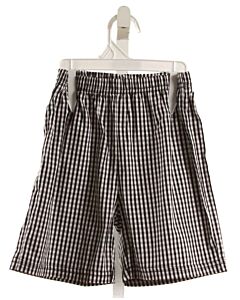NO TAG  BLACK  GINGHAM  SHORTS