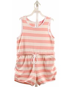 BISBY BY LITTLE ENGLISH  PINK  STRIPED  KNIT ROMPER