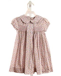 QUESTION EVERYTHING  MULTI-COLOR   SMOCKED DRESS