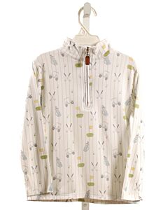GRACE & JAMES  WHITE KNIT  PRINTED DESIGN PULLOVER