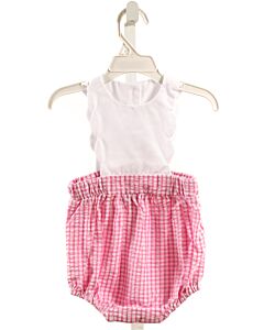 PRIM & PROPER  PINK SEERSUCKER GINGHAM  BUBBLE