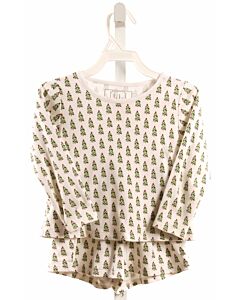 LILA + HAYES  GREEN KNIT  PRINTED DESIGN LOUNGEWEAR