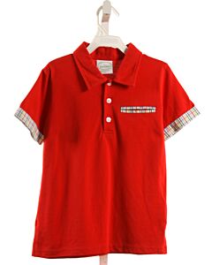 GRACE & JAMES  RED    KNIT SS SHIRT