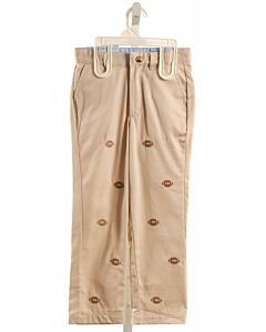 LITTLE ENGLISH  KHAKI   EMBROIDERED PANTS