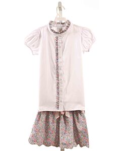 LULLABY SET  WHITE  FLORAL  2-PIECE OUTFIT WITH RUFFLE