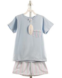 LULLABY SET  LT BLUE  STRIPED  2-PIECE OUTFIT