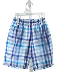 OSCAR DE LA RENTA  BLUE  PLAID  SHORTS