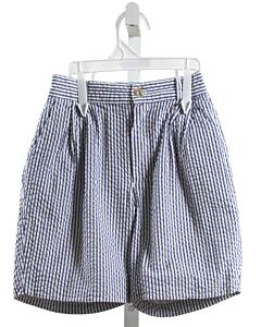 PAPO D'ANJO  BLUE SEERSUCKER STRIPED  SHORTS