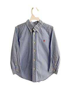 RALPH LAUREN  LT BLUE  GINGHAM  DRESS SHIRT