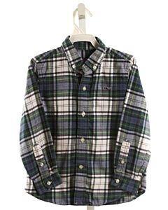 VINEYARD VINES  GREEN FLANNEL PLAID  DRESS SHIRT