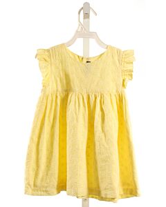 PETIT CONFECTIONS  YELLOW EYELET   DRESS WITH RUFFLE